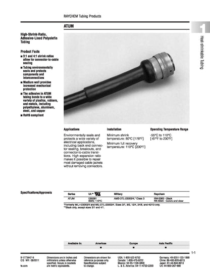 ATUM high shrinkage ratio double-layer heat shrink tubing